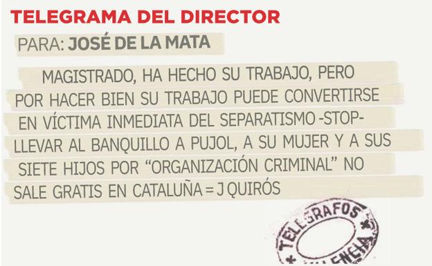 Telegrama para José de la Mata